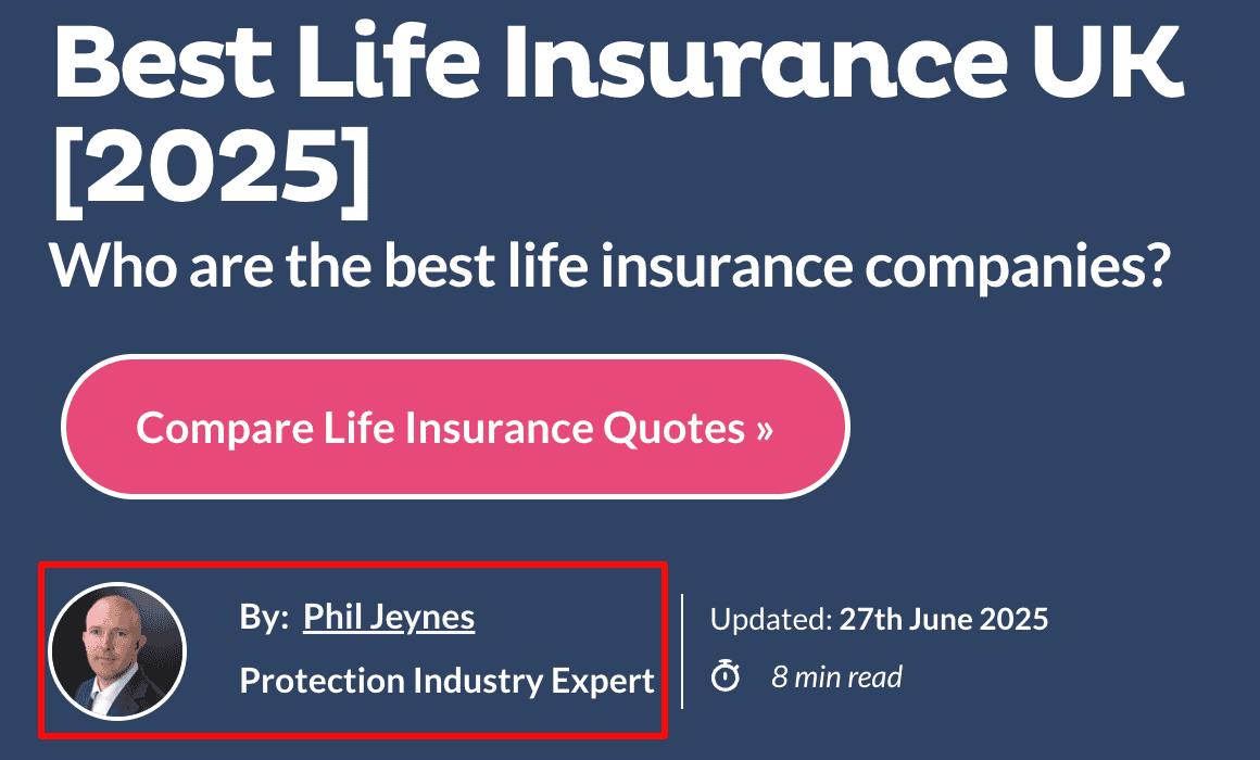 Exemple d'information de l'auteur